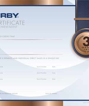 3 in a day Certificate